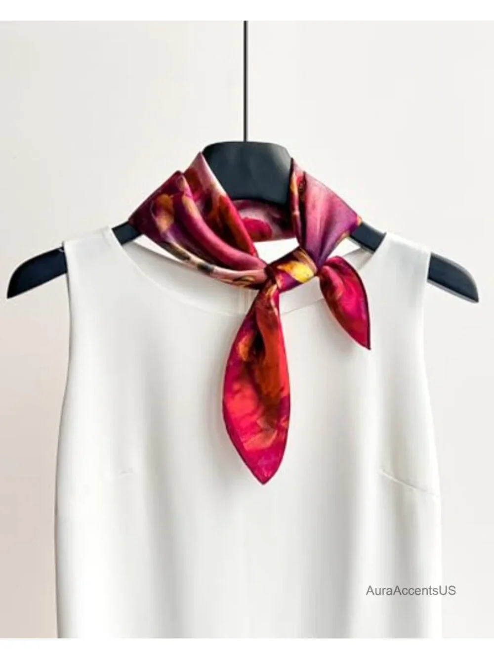 100% Mulberry Silk Lightweight Square Neck Scarf Headscarf Neckerchief